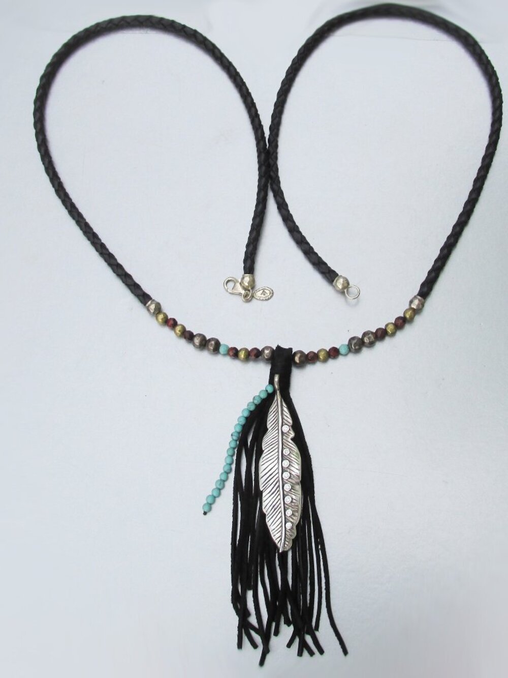 Silpada BIRDS of a FEATHER Braided Cord Sterling Silver Pendant Necklace N3344